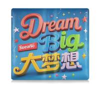 Dream Big Slogan Star Étui portefeuille en cuir de qualité supérieure pour carte grise et assurance automobile pour conducteur, propriétaire, remorque, moto, bateau Bleu, Dream Big Slogan Star Bleu, 1
