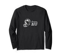 Dream Big Space Cat - Positive Vibes Motivation Univers Manche Longue