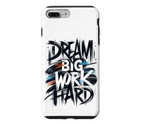 Dream Big Work Hard Graffiti Street Typographie Coque pour iPhone 7 Plus/8 Plus