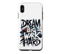 Dream Big Work Hard Graffiti Street Typographie Coque pour iPhone XS Max