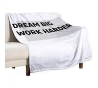 Dream Big Work Harder Couverture de motivation universelle quatre saisons pour canapé, chambre à coucher, couverture douce et légère 80 x 100 cm