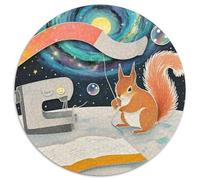 Dream Binder écureuil 1000 Pièces Puzzle Fantastique Magique Puzzle Rond pour Adultes Et Enfants Classiques Cadeaux Décompression 1000pcs (67.5x67.5cm)
