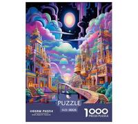 Dream Bonbons House Puzzle 1000 Pieces Cadeau Unique Jeu Éduchatif Challenge Toy À De Qualité Supérieure Peinture Art pour Adultes Enfants 38x26cm/1000pcs