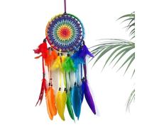 Dream Catcheer For Wall Handmade Colorful Multipurpose Hangable Ornameent | Plume For Homeee Decor, Bedroom, Living Room, Nursery, Car, Window, Wall Decor, Bohemian Ornament, Colorful Dream EeAr