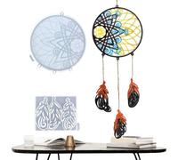 Dream Catcher Epoxy Resin Forme, Silicone Form for the Dream Catcher Production, 3d printemps Silicone Form for Dream Catchers | Resin Arts Epoxy Resin Form avec des détails pour la salle à man