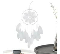 Dream Catcher - Feathers dream-catcher Net | Attrape-rêves en dentelle fait à la main | Bead Wall Hanging Boho Woven Art Ornement | Décoration de la maison de la chambre, cadeaux de Sa