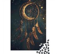 Dream Catcher Moon Decor Plaque en Métal 52x38cm/1000pcs pour Le Salon, Style Rustique, Style Rustique pour L’intérieur