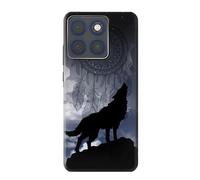Dream Catcher Wolf Howling Etui Coque Housse pour Motorola Edge 70