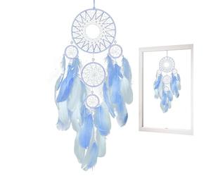 Dream Catchers - Iron Ring 60x16x2cm | Handmade Car Dream Catcher, Five Rings Wall Hanging | Boho Decor for Kids Bedroom Living Room Car Office Gift