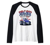 Dream Crusher Red White and Blue USA Monster Truck Manche Raglan