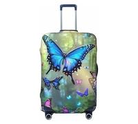 Dream Forest Garden Housse de protection élastique pour valise de voyage Motif imprimé anti-rayures, Noir , XL