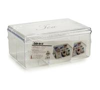 Dream Hogar Boîte te infusions de rangement 6 compartiments Transparent