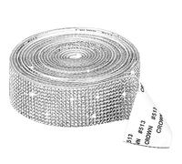 Dream HorseX Rouleau de Ruban Strass Diamant Auto-Adhésif - Strass Cristal 2 mm - 3 Yards (2,74 m) - Pour Décoration DIY, Bricolage et Créations Décoratives