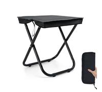 Dream HorseX Tabouret Pliant D'extérieur, Mini Tabouret Pliant Portable, Siège de Camping Portable, avec Sac de Rangement, pour la Pêche, Le Camping, Le Barbecue en Plein Air, Les Voyages (Noir)