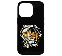 Dream in Tiger Stripes Tigre endormi sur la Lune Coque pour iPhone 13 Pro