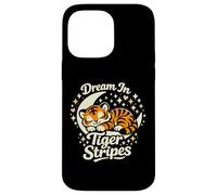 Dream in Tiger Stripes Tigre endormi sur la Lune Coque pour iPhone 14 Pro Max