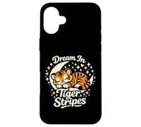 Dream in Tiger Stripes Tigre endormi sur la Lune Coque pour iPhone 16 Plus