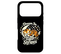 Dream in Tiger Stripes Tigre endormi sur la Lune Coque pour iPhone 17 Pro