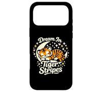 Dream in Tiger Stripes Tigre endormi sur la Lune Coque pour iPhone 17 Pro Max