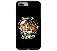 Dream in Tiger Stripes Tigre endormi sur la Lune Coque pour iPhone 7 Plus/8 Plus