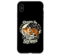 Dream in Tiger Stripes Tigre endormi sur la Lune Coque pour iPhone XS Max