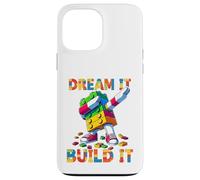 Dream It Build It Funny Blocks Bricks Toy Master Builder Coque pour iPhone 13 Pro Max