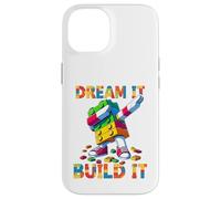 Dream It Build It Funny Blocks Bricks Toy Master Builder Coque pour iPhone 14