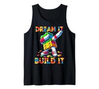 Dream It Build It Funny Blocks Bricks Toy Master Builder Débardeur