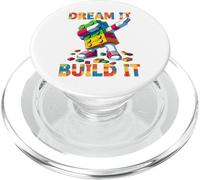 Dream It Build It Funny Blocks Bricks Toy Master Builder PopSockets PopGrip pour MagSafe