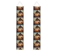 Dream Khufu Pyramides Impression Graduation Porche Bannière Signe, Durable Congrats Grad Outdoor Door Decorations