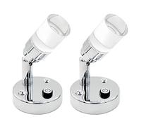 Dream Lighting Lampe de Lecture 12v Camping Car Applique Murale Interieur Eclairage LED Caravane Bateau Bicolore Blanc et Bleu Lot de 2