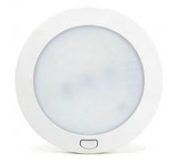 Dream Lighting Plafonnier LED 12v pour Camping Car, Dimmable | Éclairage Intérieur pour Caravane, Fourgon et Bateau, IP44, Lumière Blanc 4000K, avec Fonction Mémoire, ⌀12cm Rond, Blanc