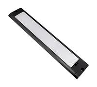 Dream Lighting Réglette LED 12v Camping Car, Lumière Chaude 3000K Dimmable avec Détecteur, Eclairage LED Intérieur pour Caravane Camper Sous Armoire, Barre LED Noir 32CM IP44 Boîtier en Aluminium