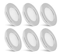 Dream Lighting Spot Encastrable 12v pour Camping Car, 3000K Lumière Chaud 2W Trou Φ54MM, Lumière LED 12v pour Caravane Fourgon Aménagés Camion Bateau, Plafonnier LED Extra Plat IP44 6 Paquets