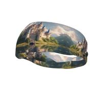 Dream-Like Fairy Tale Castle03 Bandeau élastique pour femme Bandeau de sport unisexe pour entraînement, yoga, course à pied