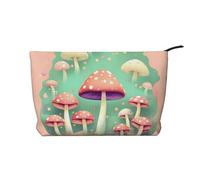 Dream Mushroom Trousse à maquillage tendance en velours côtelé avec fermeture éclair, convient pour les voyages, le camping et une utilisation quotidienne