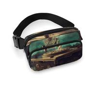 Dream Music Box Sac banane pour homme et femme - Réglable - Style décontracté - Pour voyage, sport, randonnée - Blanc - 20,1 x 13 cm, blanc, 7.9x5.1inches