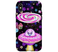 Dream on Alien Donut UFO Candy Planet Kawaii Esthétique Coque pour iPhone X/XS