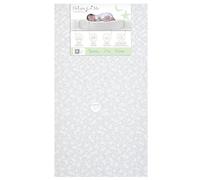 Dream On Me Dreamland Matelas orthopédique ferme en fibre pour berceau et lit d'enfant certifié Greenguard Gold et JPMA, housse en vinyle imperméable, matelas double face, gris, fabriqué aux