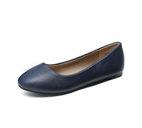 DREAM PAIRS Ballerines Femme Classiques à Bout Rond, Chaussures Plates Simples et Confortables pour Tenue Quotidienne,Size 44,Marine/Up,Sole-Simple