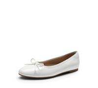 DREAM PAIRS Ballerines Femme Classiques avec Nœud, Chaussures Plates Confortables à Enfiler, Élégantes et Polyvalentes,Size 38.5,Blanc,SDFA2404W