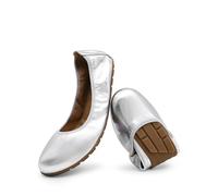 DREAM PAIRS Ballerines Femme Confortable Chaussures Plates pour Femmes Chaussures Pliables Légère et Flexible,Size 36.5,Argent,DWUMFA2501