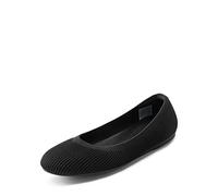 DREAM PAIRS Ballerines Femme Confortables à Bout Rond en Tissu Tricoté, Chaussures Plates Élégantes pour Bureau, Travail ou Tenue Quotidienne,Size 36.5,Noir,SDFA2331W