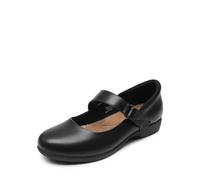 DREAM PAIRS Ballerines Femme Mary Jane Confortables à Petit Talon, Chaussures Plates avec Bride Ajustable pour Travail, Ville ou Quotidien,Size 41,Noir,SDFA2407W