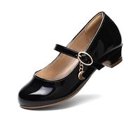 DREAM PAIRS Ballerines Filles Mary Jane Chaussures de Princesse Chaussures de Communion Chaussures d'école,Size 33.5,Noir/Pat,KFL219