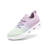 DREAM PAIRS Baskets à Enfiler pour Enfants Pratiques et Respirantes Chaussure de Sport pour Garçons et Filles Confortable,Size 28.5,Violet/Vert Menthe,SDFS2317K