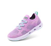 DREAM PAIRS Baskets à Enfiler pour Enfants Pratiques et Respirantes Chaussure de Sport pour Garçons et Filles Confortable,Size 30,Purplr/Green,SDFS2317K