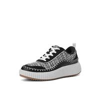 DREAM PAIRS Baskets pour Femmes Mode et Légère Chaussure de Sport Confortable Basket Scintillante,Size 40,Noir Blanc,SDFN2379W