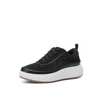 DREAM PAIRS Baskets pour Femmes Mode et Légère Chaussure de Sport Confortable Basket Scintillante,Size 41.5,Noir,SDFN2379W
