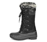 DREAM PAIRS Botte de Neige pour Femme Bottes de Hiver Chaussures Chaude,Size 41,Noir,Avalanche-E